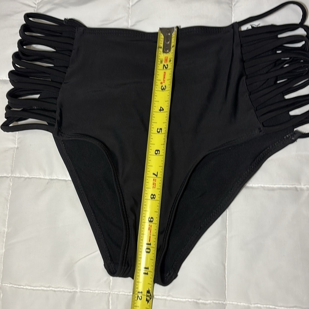 High Waisted Black Bikini Bottom - Picture 9 of 10